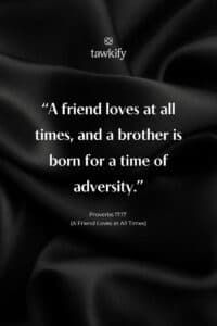 A Bible verse about relationships and friendship.